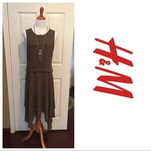 H&M Olive Green Midi Dress